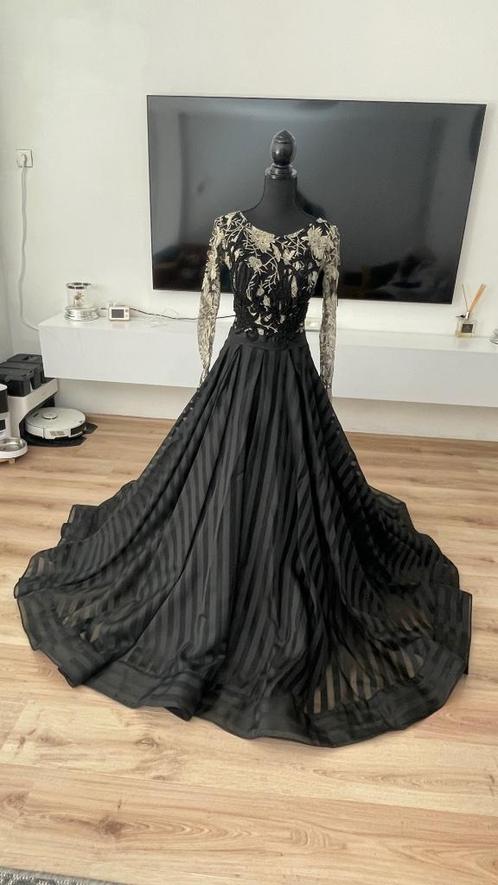 Feestjurk te koop, Kleding | Dames, Gelegenheidskleding, Zo goed als nieuw, Galajurk, Maat 36 (S), Zwart, Ophalen of Verzenden