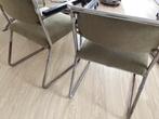 Design vintage buisstoelen Hopmi - Mertens, Huis en Inrichting, Stoelen, Ophalen, Gebruikt, Twee, Overige kleuren