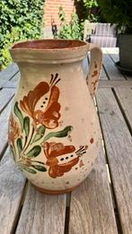 Oude geglazuurde terracotta schenkkan / kan / vaas, Antiek en Kunst, Ophalen