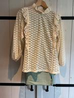 Culture pastelgroene broek met offwhite top, Kleding | Dames, Ophalen of Verzenden, Zo goed als nieuw, Maat 38/40 (M), Wit