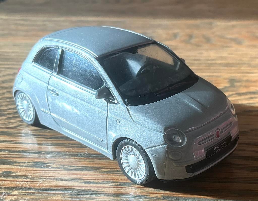 Metallic Zilver Fiat 500 Welly Auto, Ophalen, Gebruikt, Auto