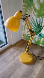 Bureaulamp met arm geel, Ophalen of Verzenden, Zo goed als nieuw, Metaal, Minder dan 50 cm