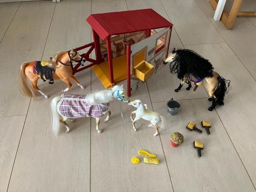 Grand Champions Paarden speelset met stal Vintage, Verzamelen, Dierenverzamelingen, Zo goed als nieuw, Beeldje of Figuurtje, Paard