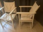Brocante regisseursstoeltjes, Huis en Inrichting, Stoelen, Ophalen, Hout, Gebruikt, Twee