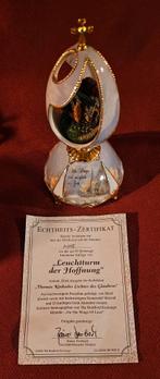 muziekdoos porselein 22krt goud Swarovski kristal, Antiek en Kunst, Curiosa en Brocante, Ophalen