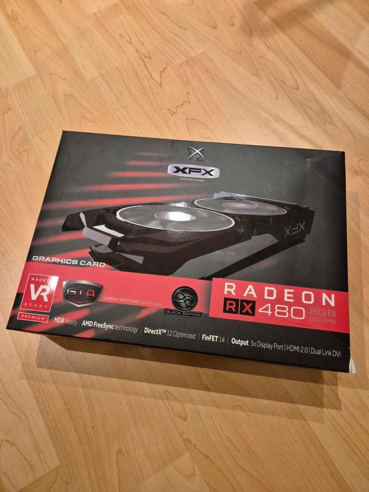 XFX Radeon RX 480 8GB Videokaart, Computers en Software, Videokaarten, Gebruikt, AMD, PCI-Express 4.0, GDDR5, HDMI, DisplayPort