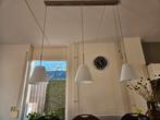 Prachtige hanglamp voor eetkamertafel 3 kelken!!!, Ophalen, Gebruikt, Glas