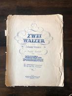 Bladmuziek Zwei Walzer van Strauss voor piano, Muziek en Instrumenten, Bladmuziek, Gebruikt, Klassiek, Ophalen of Verzenden, Artiest of Componist