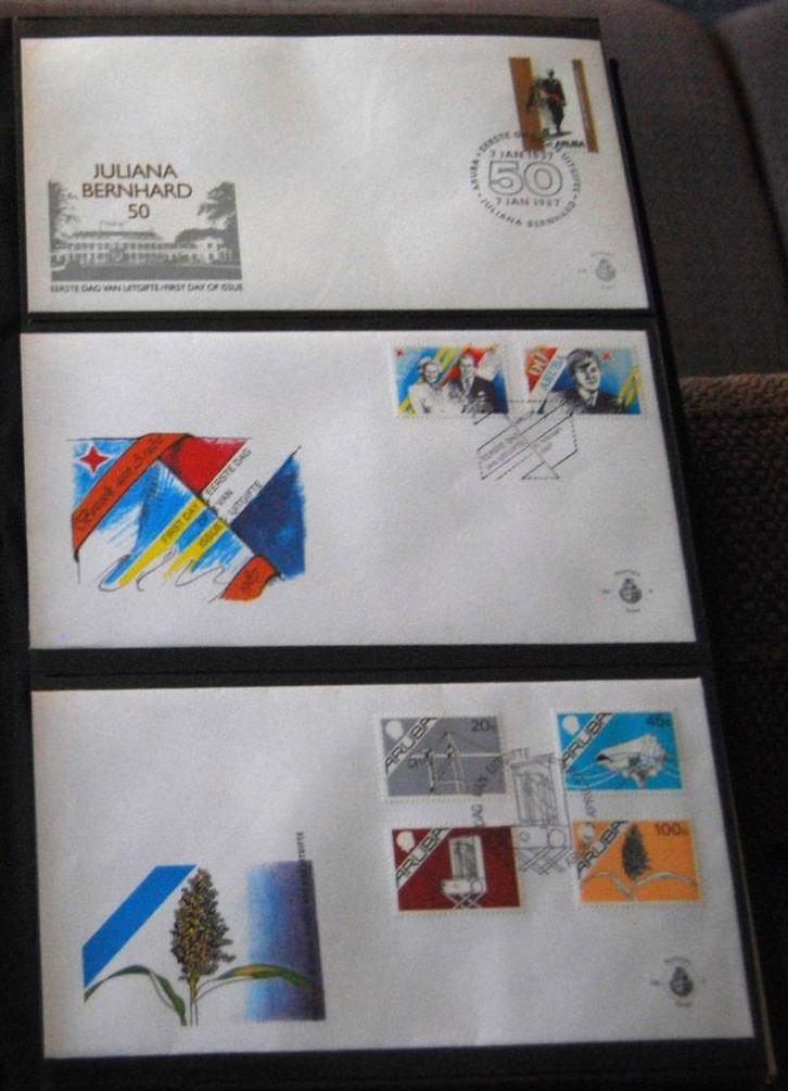 Aruba 1e dag enveloppen E7-E8-E9-E10-E11-E12., Postzegels en Munten, Postzegels | Eerstedagenveloppen, Onbeschreven, Rest van de wereld