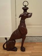 Houten Beeld Hond met Ring, Ophalen of Verzenden