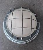ZGAN ! Grote grijze metalen industriële plafonniere ø 34 cm, Ophalen of Verzenden, Zo goed als nieuw