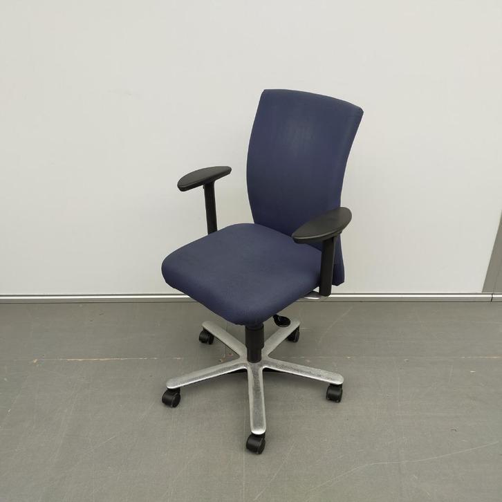 Klöber bureaustoel - blauwe stof, Huis en Inrichting, Bureaustoelen, Gebruikt, Blauw, Ophalen of Verzenden