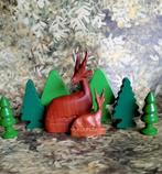 Houten Hertjes Set - vintage decoratie, Antiek en Kunst, Ophalen of Verzenden