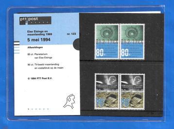 Postzegelmapje 123 - Eise Eisinga en Maanlanding 1969  beschikbaar voor biedingen