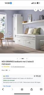 IKEA Brimnes bedbank met lades, Ophalen, Gebruikt, Wit, 200 cm