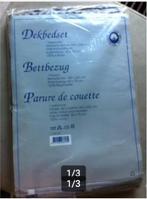 Dekbed overtrek bruin/beige 140x200 cm, Ophalen of Verzenden, Eenpersoons, Beige, Deken of Dekbed