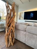 Teakhout Organische Vorm Prachtige Houten lamp, Organisch  Robust Modern Stoer, Ophalen of Verzenden, Zo goed als nieuw, 75 cm of meer