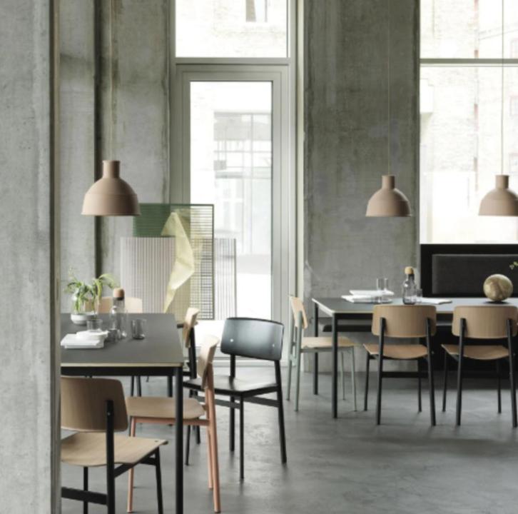 2 Muuto unfold lamp Beige, Huis en Inrichting, Lampen | Hanglampen, Zo goed als nieuw, Minder dan 50 cm, Kunststof, Overige materialen