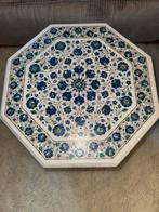 Ingelegd tafelblad marmer edelsteen india pietra dura 1999, Ophalen, Zo goed als nieuw, Rechthoekig, 50 tot 100 cm