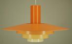 Vintage 1970's groot formaat, Ø 60 cm. Deense hanglamp, Verzenden, Vintage MCM, Vintage MCM, Zo goed als nieuw