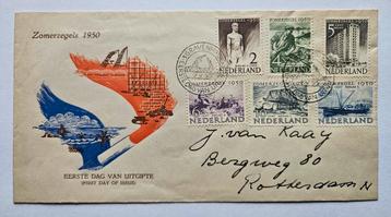 Zomerzegels 1950 Eerste dag envelop  beschikbaar voor biedingen