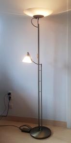 Vloerlamp dimbaar 250W met leeslamp 50W  - uplighter staand, Modern, 150 tot 200 cm, Gebruikt, Ophalen