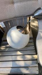 Witte bollamp, Huis en Inrichting, Lampen | Hanglampen, Ophalen, 50 tot 75 cm, Zo goed als nieuw, Glas