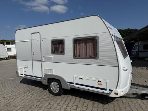 Dethleffs Family 420 T bouwjaar 1999 met voortent, Caravans en Kamperen, Caravans, Bedrijf, tot en met 4, 750 - 1000 kg, Treinzit