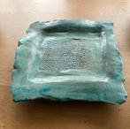 Keramieken platte schaal aqua blauw, Ophalen of Verzenden