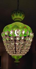 Moser boheemsee glazen hanglamp  kristal, Antiek en Kunst, Ophalen of Verzenden