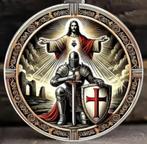 Medaillon De Orde van de Tempeliers met Christus achtergrond, Ophalen of Verzenden, Nieuw, Sieraad, Christendom | Katholiek