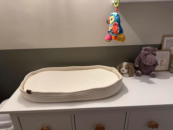 Jollein verschoon mand met matrasje / aankleedkussen, Kinderen en Baby's, Badjes en Verzorging, Zo goed als nieuw, Aankleedkussen