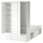 Ikea Bed 140x200 met kasten, Huis en Inrichting, Ophalen, Gebruikt, Wit, Tweepersoons