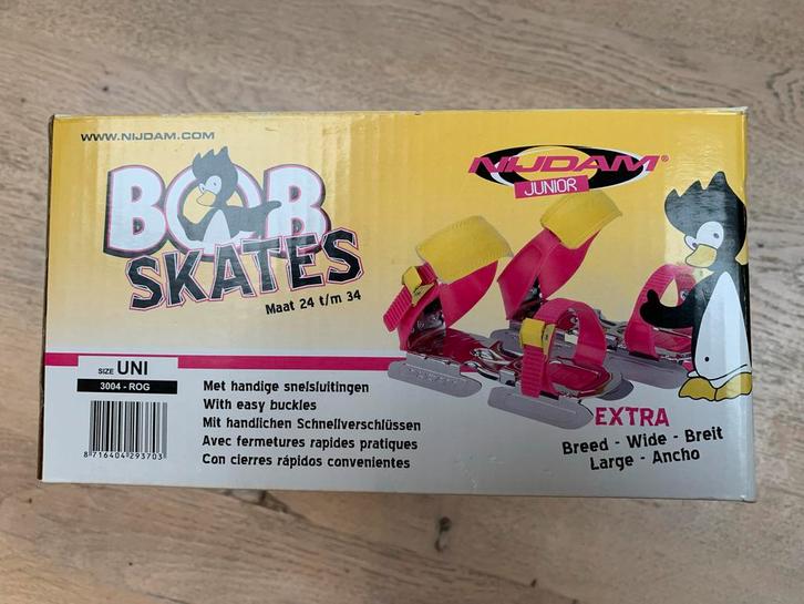 Nijdam Bob Skates Junior - Maat 24-34, Sport en Fitness, Schaatsen, Zo goed als nieuw, Overige typen, Nijdam, Ophalen