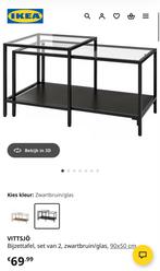 VITTSJÖ Ikea Bijzettafel, Huis en Inrichting, Tafels | Bijzettafels, 45 tot 60 cm, Nieuw, Glas, Rechthoekig