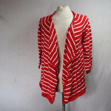 Rood-wit gestreept 100% katoenen vest.Mt M.Merk Promiss beschikbaar voor biedingen