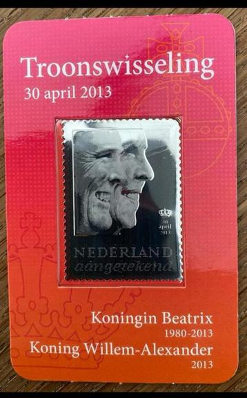 * postzegel pf. Zilveren 3D postzegel verpakt beschikbaar voor biedingen
