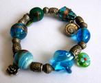 Vintage Prachtige Murano glas grote kralen armband, Sieraden, Tassen en Uiterlijk, Armbanden, Verzenden, Zo goed als nieuw