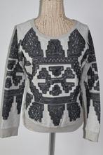 Leon & Harper Trui Maat 36 (S) - Grijs/Zwart, Leon & Harper, Leon & harper, Ophalen of Verzenden, Zo goed als nieuw