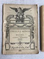2x antiek notenboek Handel Contralto Randegger novello 1910, Antiek en Kunst, Antiek | Boeken en Bijbels, Ophalen of Verzenden