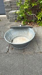 Mooie zinken teil met deksel (diameter 40- 27 cm), Tuin en Terras, Bloembakken en Plantenbakken, Ophalen, Gebruikt, Rond, 60 tot 100 cm
