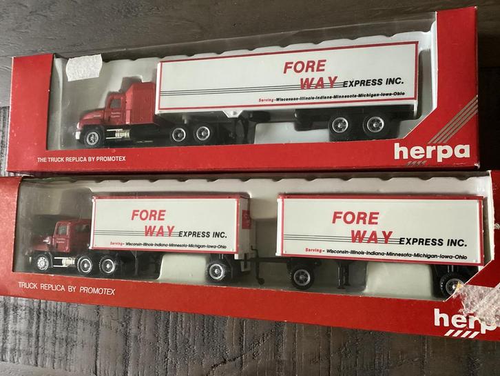 Promotex Herpa USA, Mack amerikaanse trucks HO limited serie, Hobby en Vrije tijd, Modeltreinen | H0, Nieuw, Locomotief, Gelijkstroom of Wisselstroom