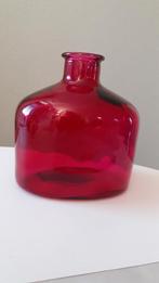 Mooie vaas glas fuchsia roze, Huis en Inrichting, Woonaccessoires | Vazen, Glas, Ophalen of Verzenden, Zo goed als nieuw