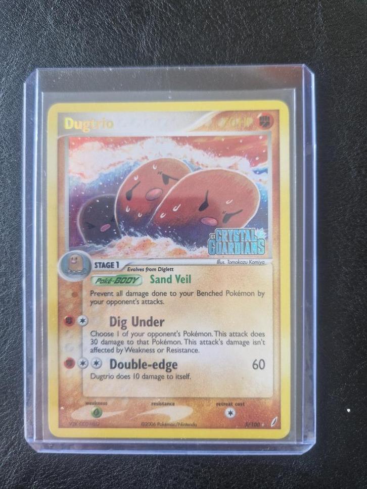 Pokemon Dugtrio ex Crystal Guardians stamped kaart, Hobby en Vrije tijd, Verzamelkaartspellen | Pokémon, Nieuw, Losse kaart, Ophalen of Verzenden