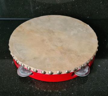 ​Houten tamboerijn / handtrommel met schellen - speel- of  beschikbaar voor biedingen