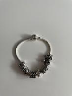 Zilveren armbandje met bedels bedeltjes beads pandora, Ophalen of Verzenden, Zo goed als nieuw