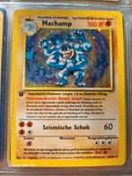 Machamp Holo 1st Edition - Zeldzaam!, Ophalen of Verzenden, Zo goed als nieuw, Losse kaart, Foil