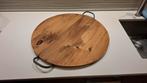 Grote houten serveerplank / dienblad, Huis en Inrichting, Woonaccessoires | Dienbladen, Ophalen, Rond, Hout