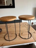Twee leuke bijzet tafeltjes/planten tafeltjes, Ophalen of Verzenden, Rond, Minder dan 55 cm, 45 tot 60 cm