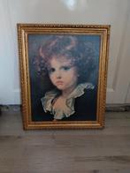 **Elegante vintage schilderij met gouden lijst**, Ophalen, Zo goed als nieuw, Hout